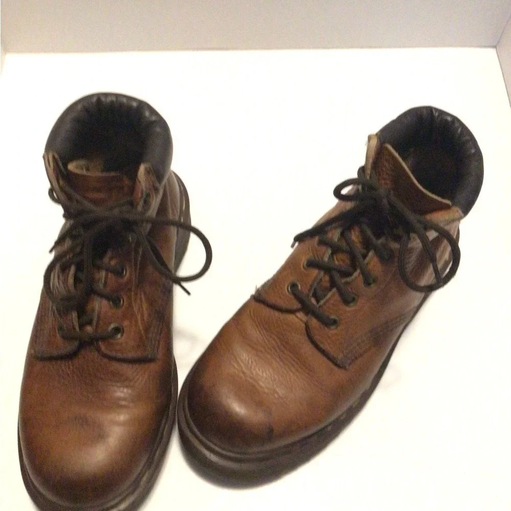 Dr Martens Brown Leather Lace Up Ankle Boots Mens Size 8‎